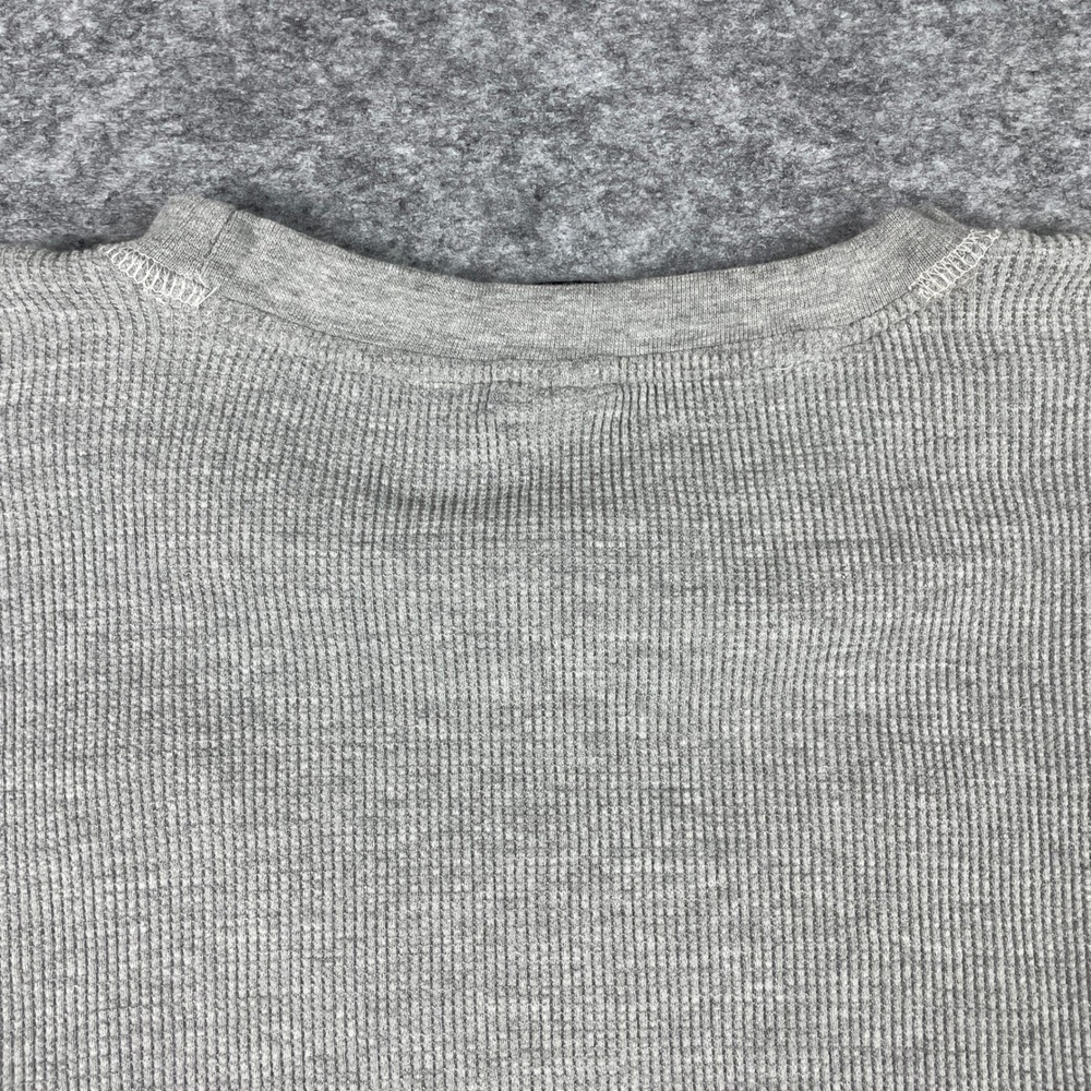 Marithe Francois Girbaud Thermal Shirt Mens XXL Gray Waffle Knit Long Sleeve NYC - Picture 9 of 10